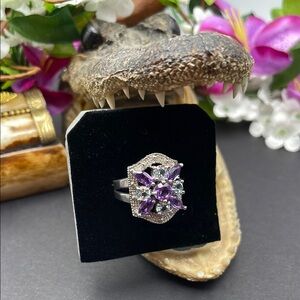 Thailand 925 Amethyst and topaz Ring